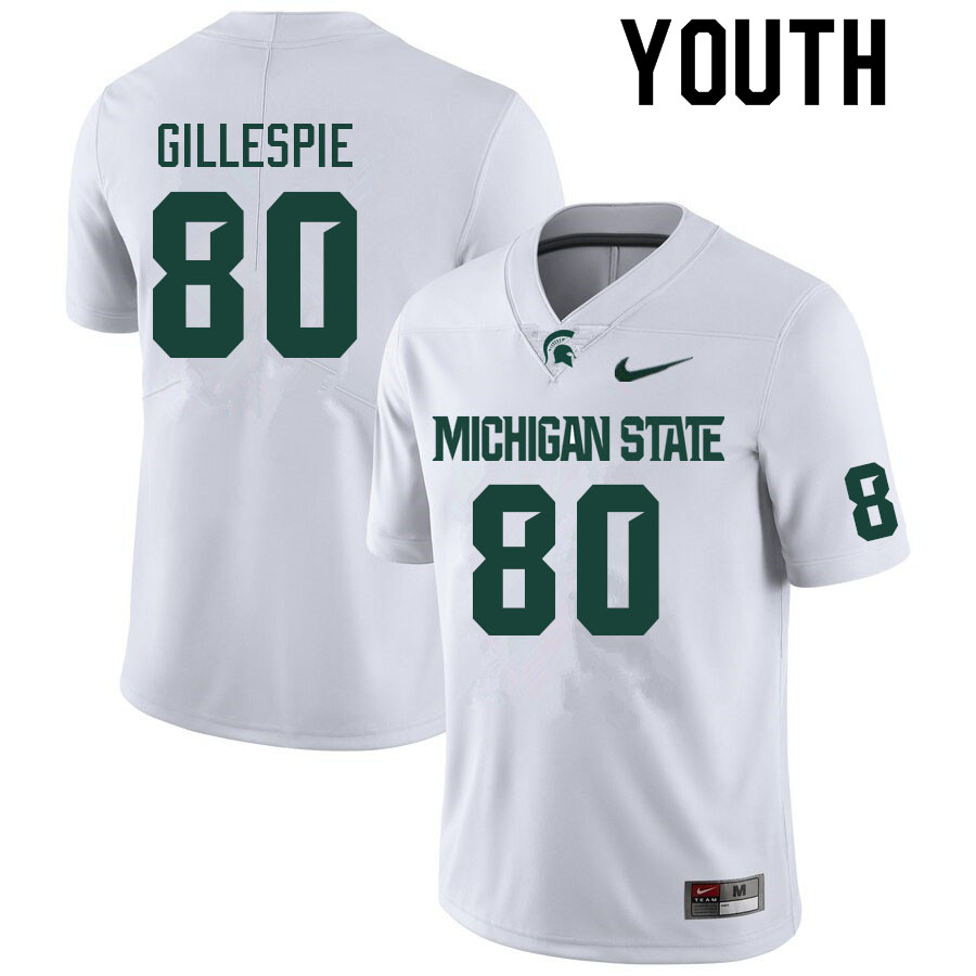 Youth #80 Zach Gillespie Michigan State Spartans College Football Jerseys Sale-White